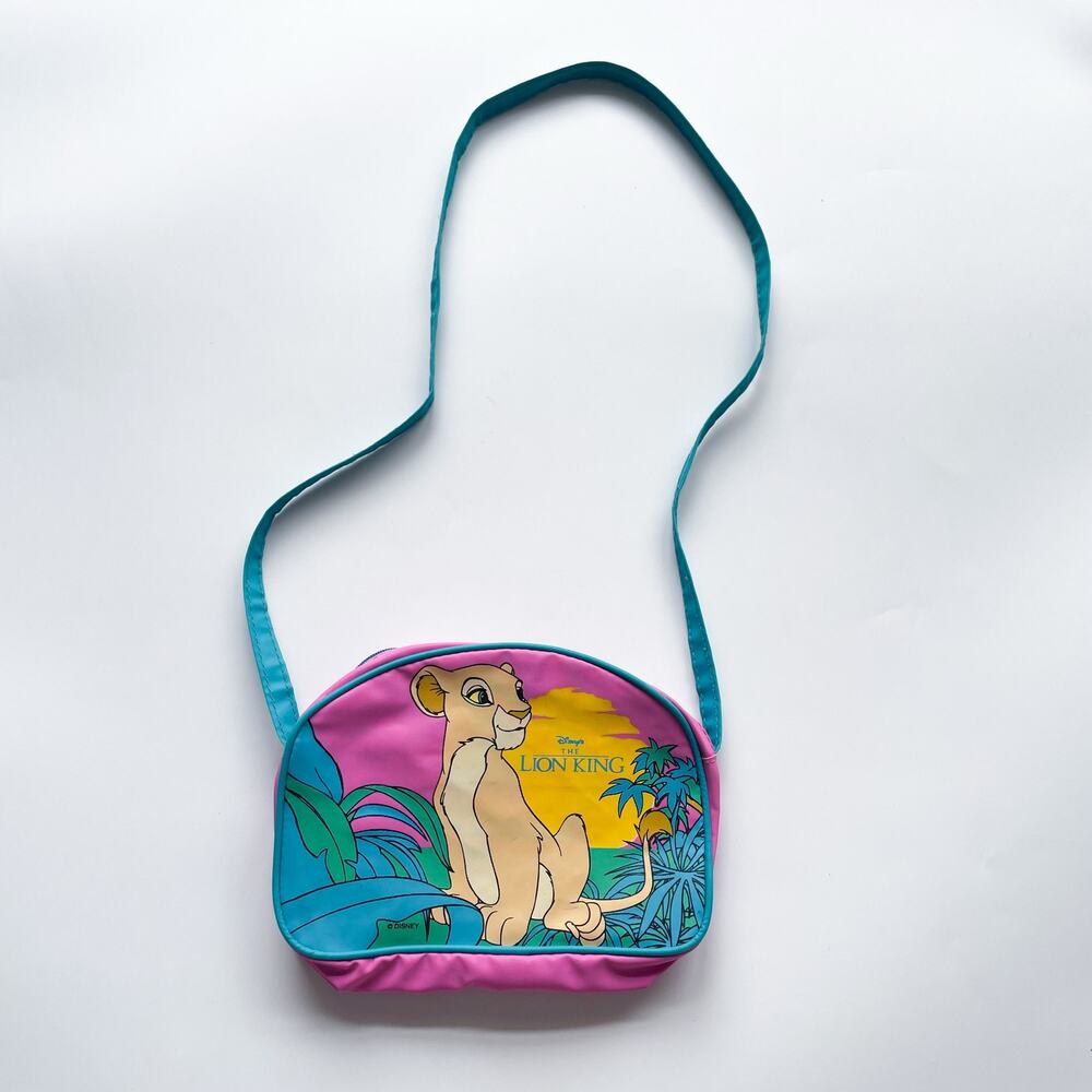90s Vintage Lion King Children's Purse Pink and Blue